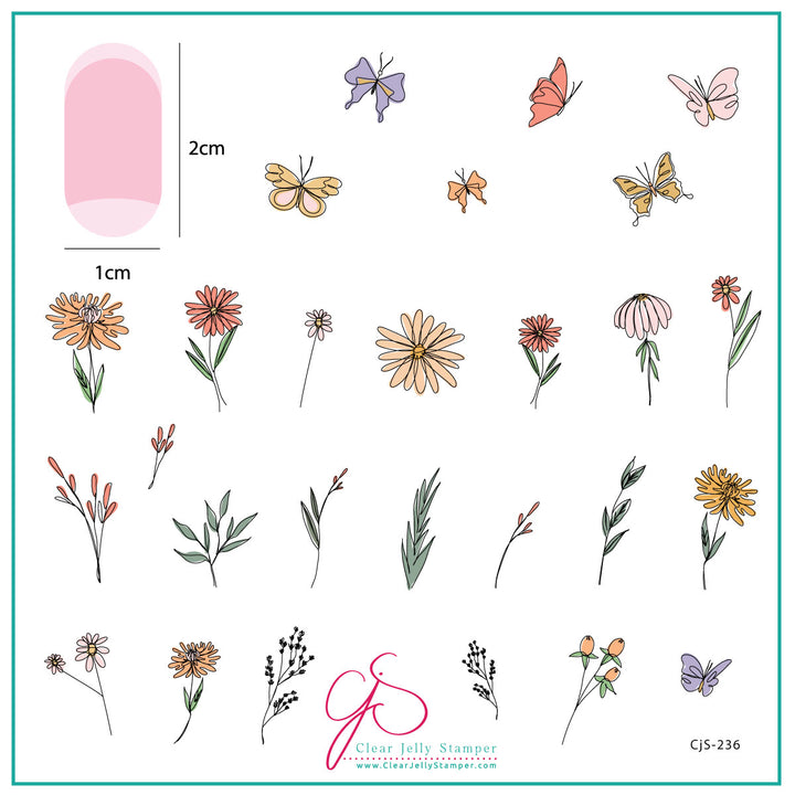 Clear Jelly Stamper- CjS-236- Walk in the Meadow