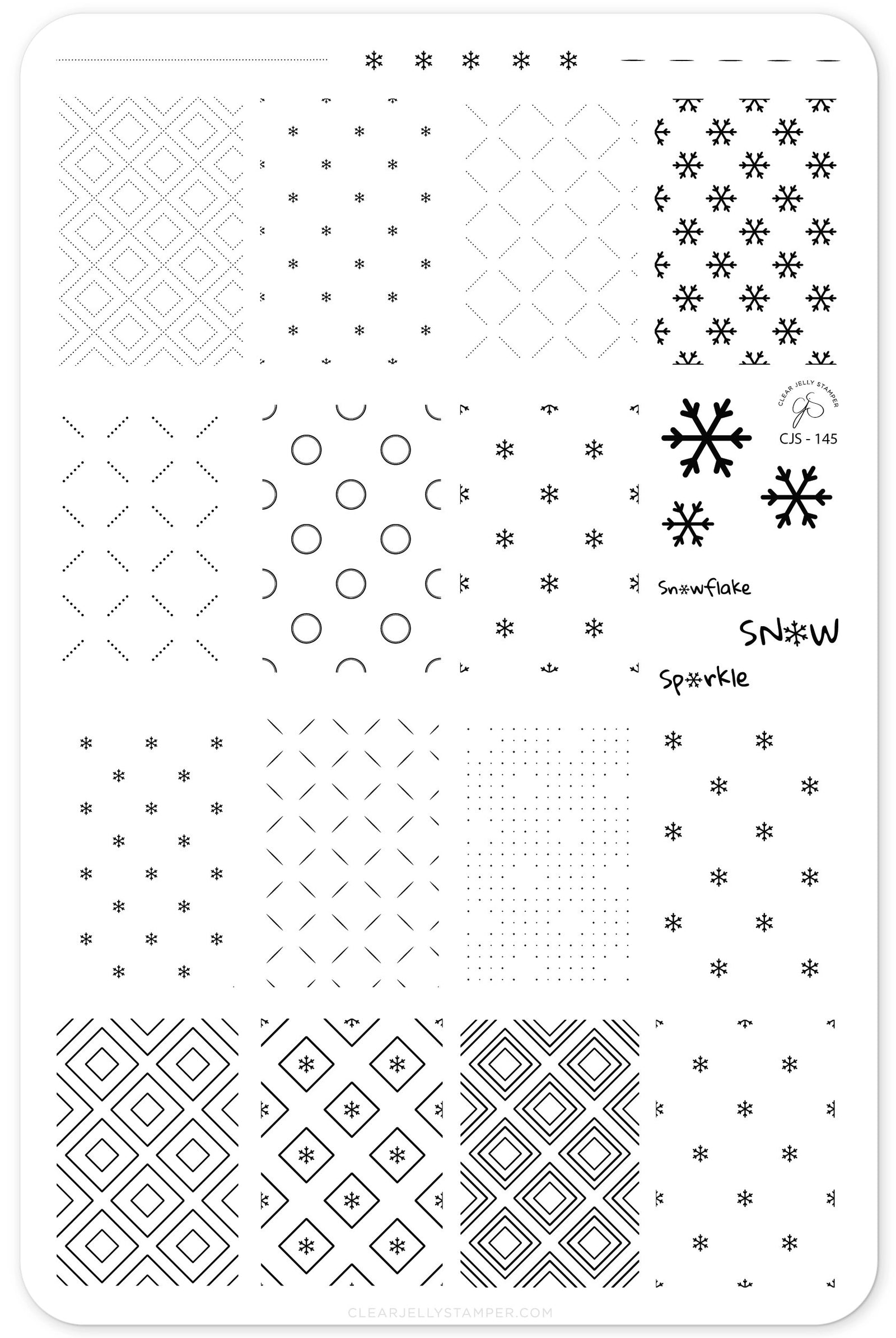 Clear Jelly Stamper- CjS-145- Fully Frozen