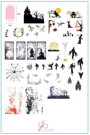 Clear Jelly Stamper- H-37- Creepy Hollow