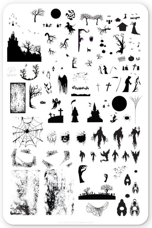 Clear Jelly Stamper- H-37- Creepy Hollow