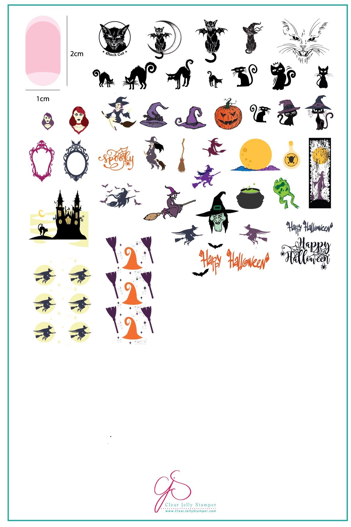 Clear Jelly Stamper- H-36- Be-Witched