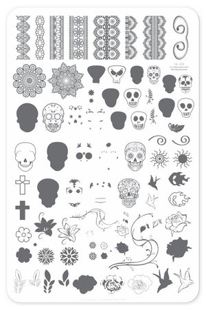 Clear Jelly Stamper- LC-32- Dark Eyes - 'Calaveras'