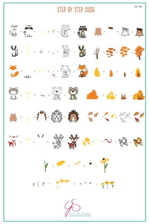 Clear Jelly Stamper- CjS-188- Woodlands Friends