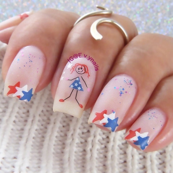 Clear Jelly Stamper- CjS-255- Fourth of July