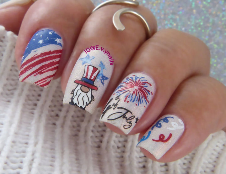 Clear Jelly Stamper- CjS-255- Fourth of July