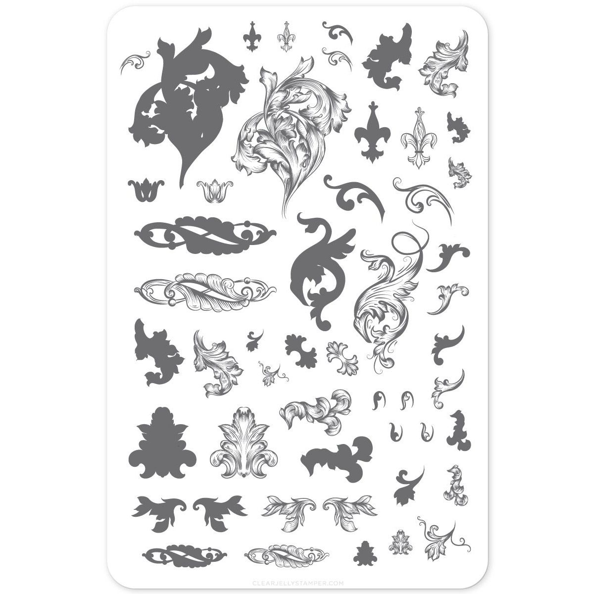 Clear Jelly Stamper- Ornamental Flourish (CjS-45)