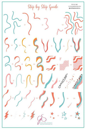 Clear Jelly Stamper- LC-82- Funky Swirls