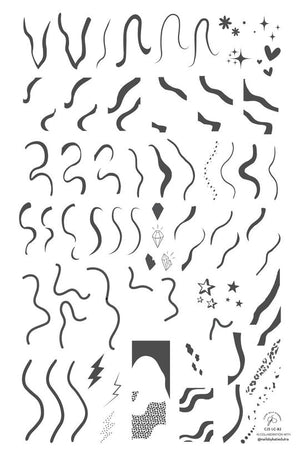 Clear Jelly Stamper- LC-82- Funky Swirls