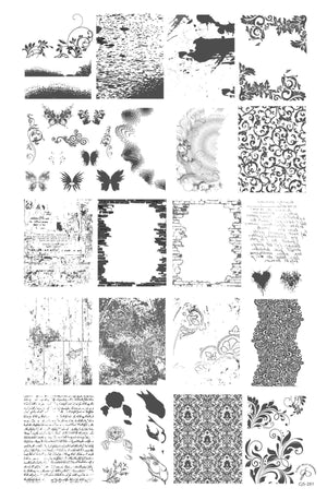 Clear Jelly Stamper- CjS-201- Grunge Series - Chic