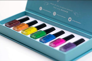 Clear Jelly Stamper- Stamping Polish- Rainbow Kit (7 colors)