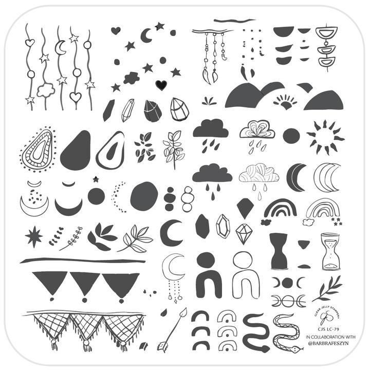 Clear Jelly Stamper- LC-79- Sun Bloom