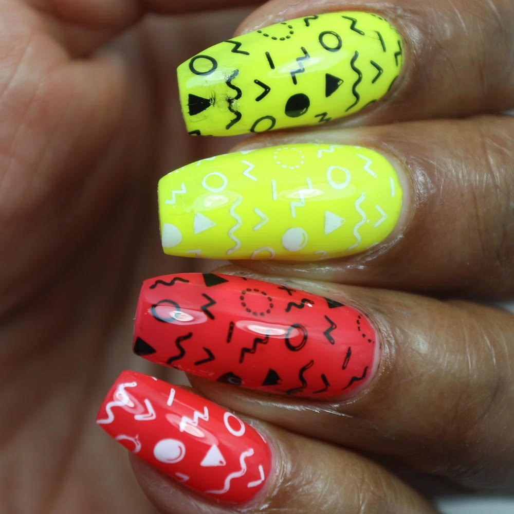 Hit the Bottle- Stamping Plate- Retro Patterns 80's and 90's