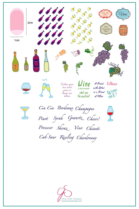 Clear Jelly Stamper- LC-20- A Friend With Wine