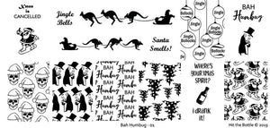 Hit the Bottle- Stamping Plate- Bah Humbug 01