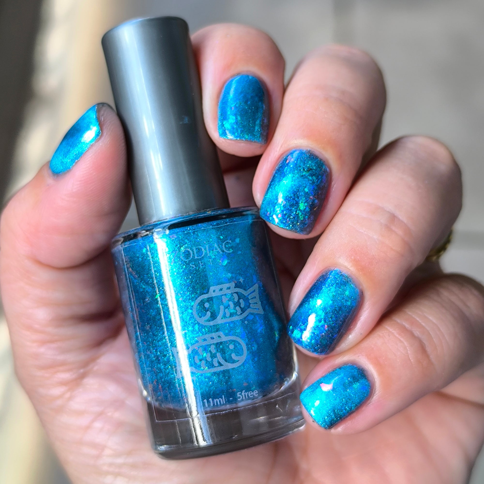 Zodiac Collab- Pisces- Blue Chalcedony v.2