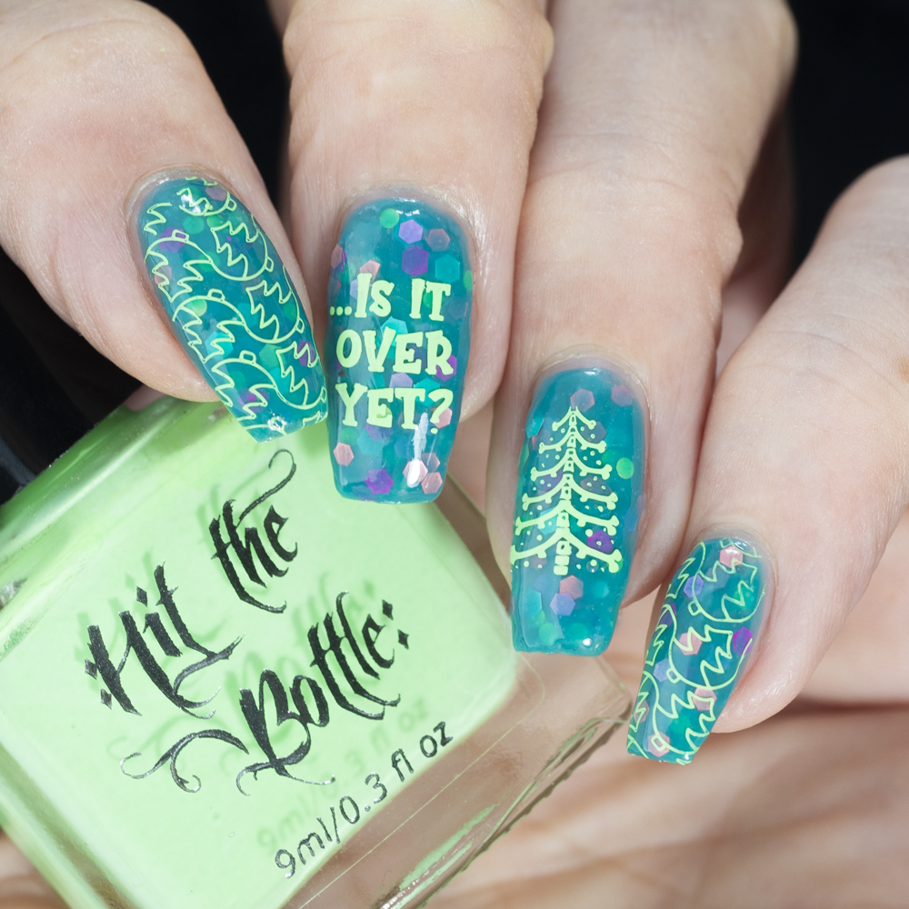Hit the Bottle- Stamping Plate- Bah Humbug 05