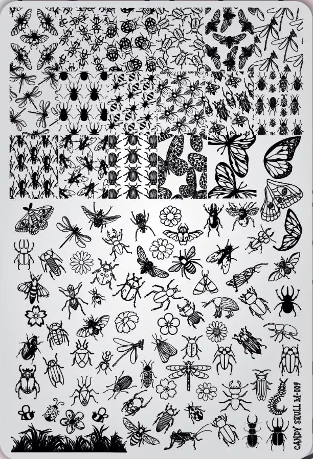 Candy Skull- Stamping Plates- M-009