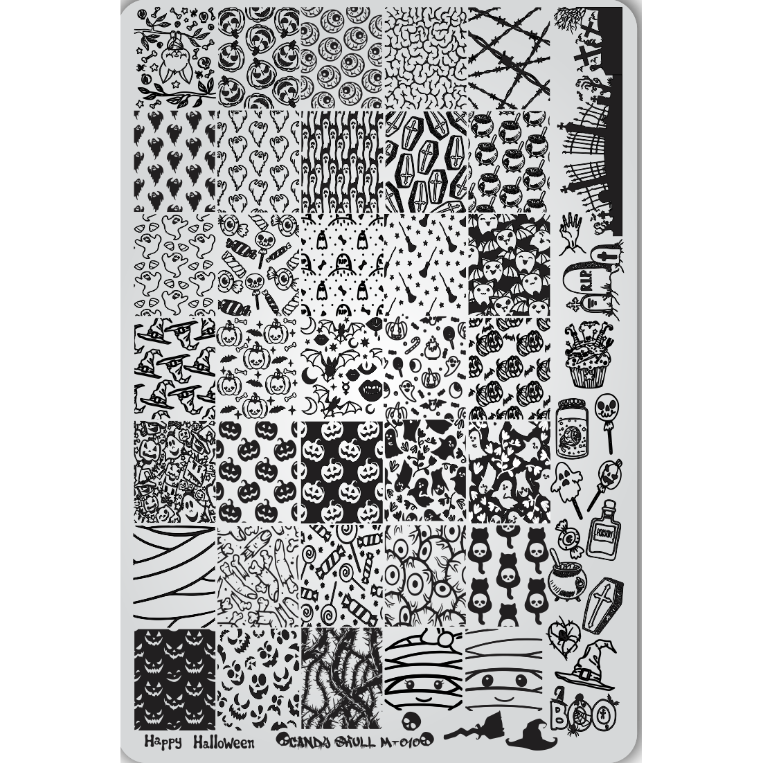 Candy Skull- Stamping Plates- M-010