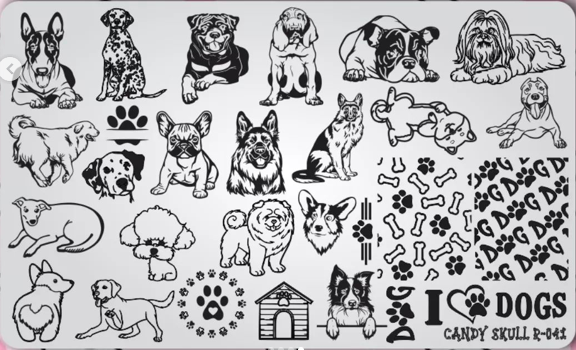 Candy Skull- Stamping Plates- R-041