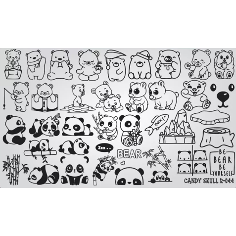 Candy Skull- Stamping Plates- R-044