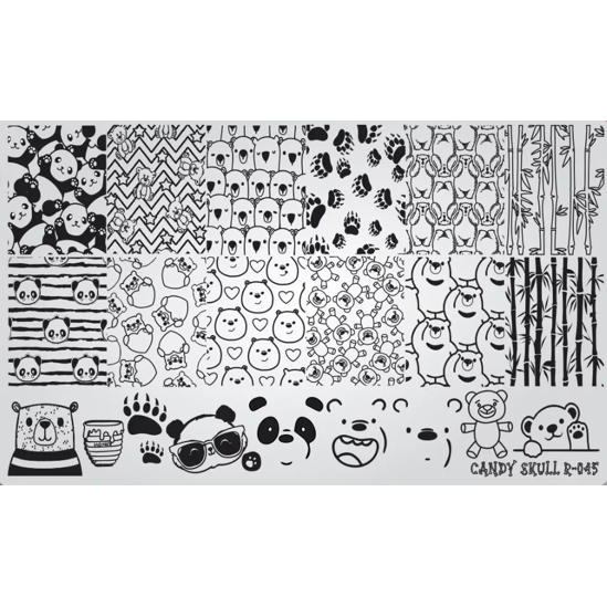 Candy Skull- Stamping Plates- R-045
