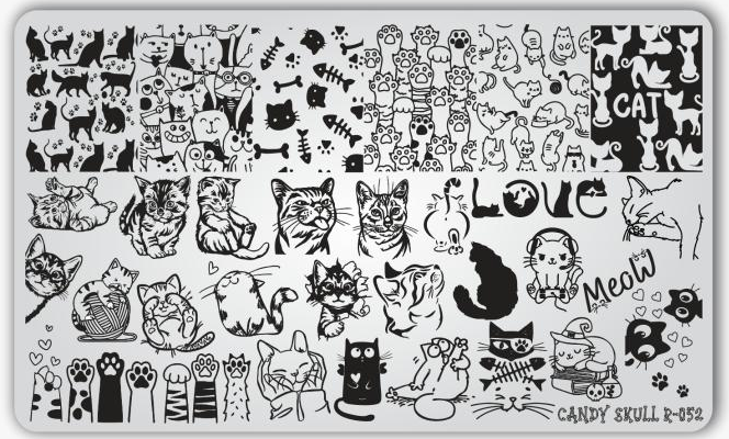 Candy Skull- Stamping Plates- R-052