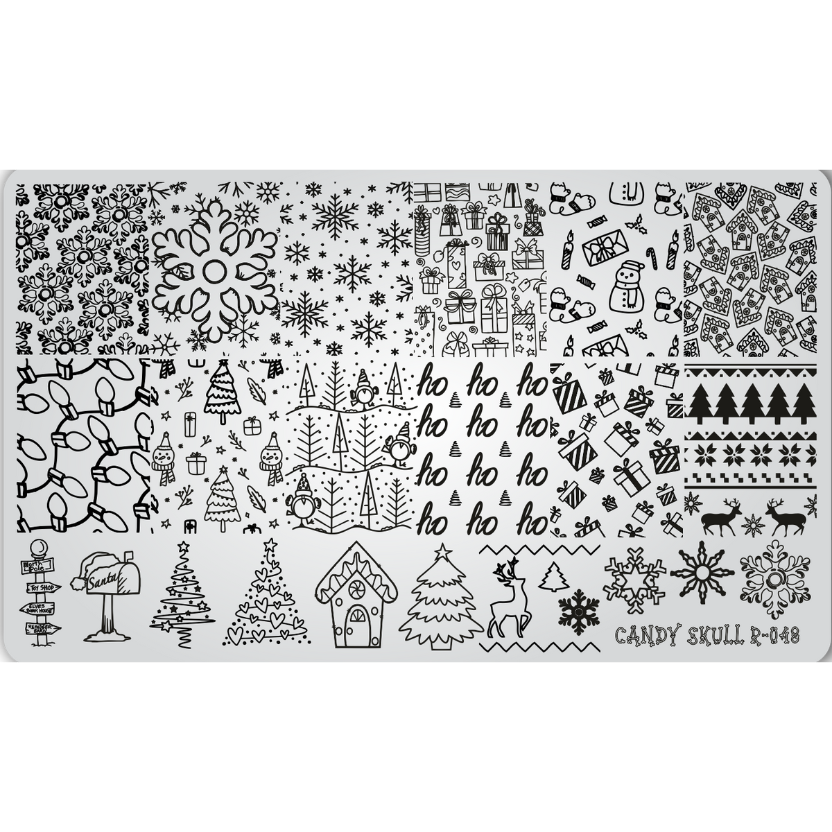 Candy Skull- Stamping Plates- R-048