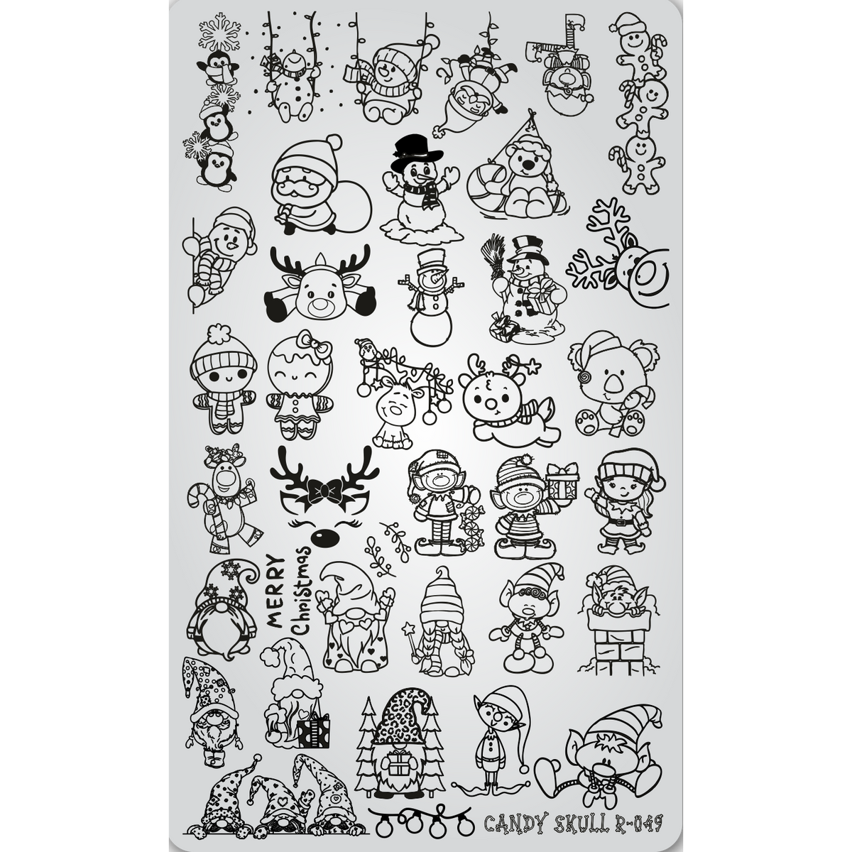 Candy Skull- Stamping Plates- R-049