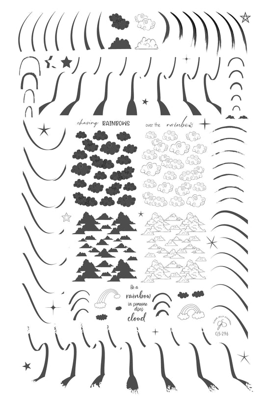 Clear Jelly Stamper- CjS-296- Chasing Rainbows