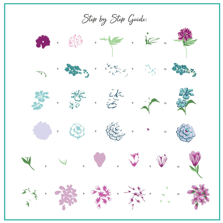 Clear Jelly Stamper- CjS-282- Floral Blossom- Four