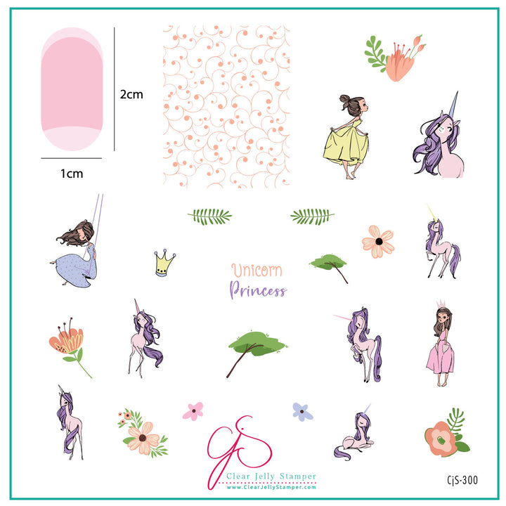 Clear Jelly Stamper- CjS-300- Unicorn Princess
