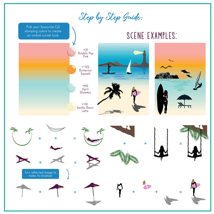 Clear Jelly Stamper- CjS-305- Summer Silhouettes