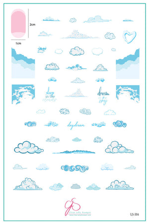 Clear Jelly Stamper- CjS-306- Head in the Clouds