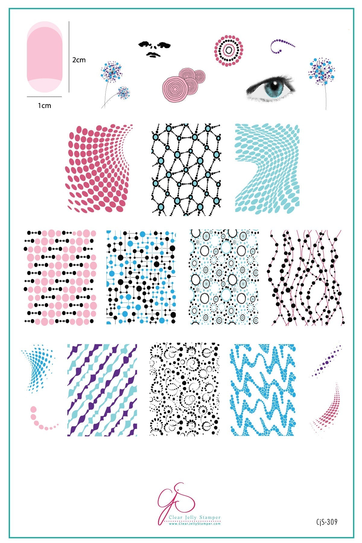 Clear Jelly Stamper- CjS-309- Abstract One