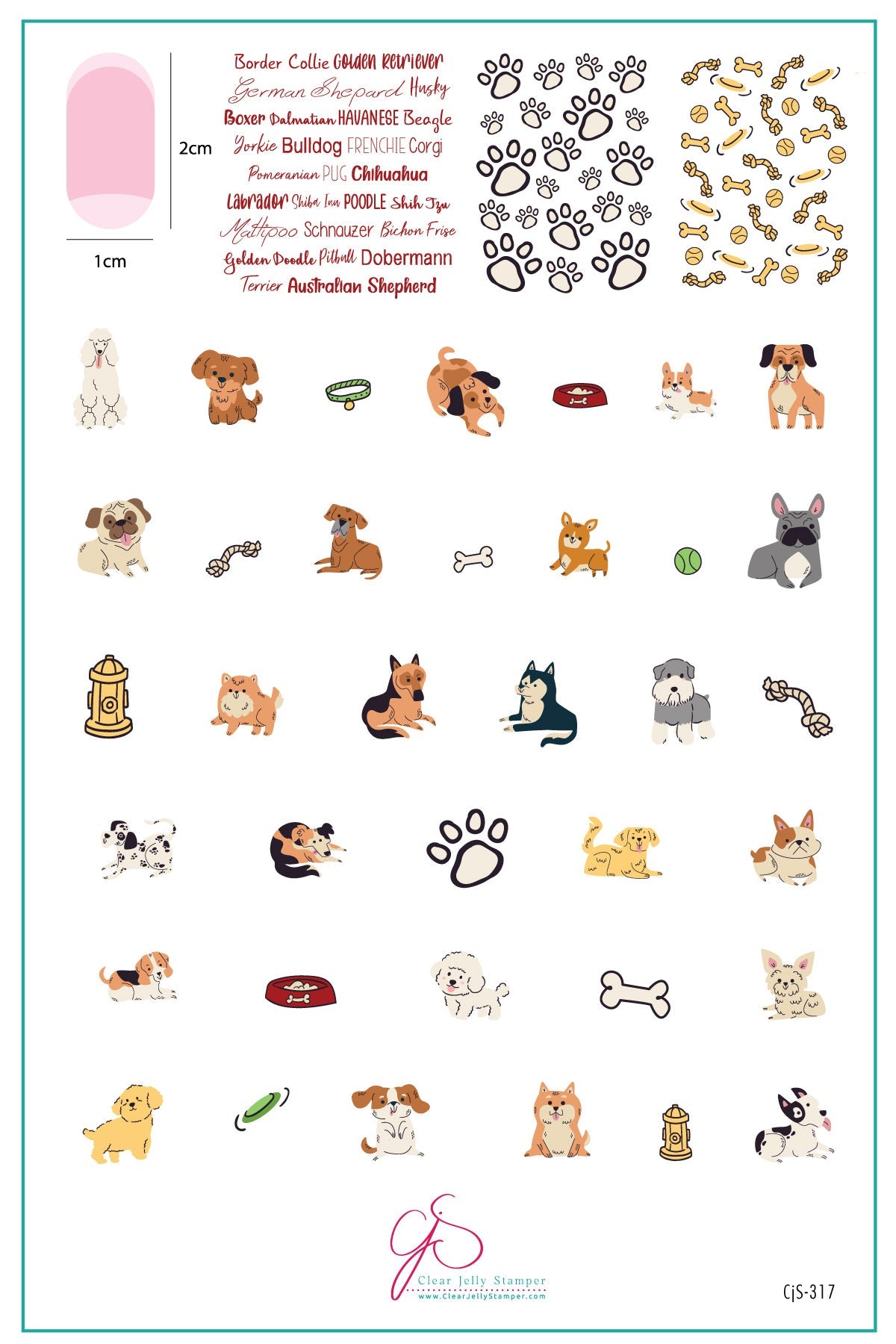 Clear Jelly Stamper- CjS-317- Pup Party