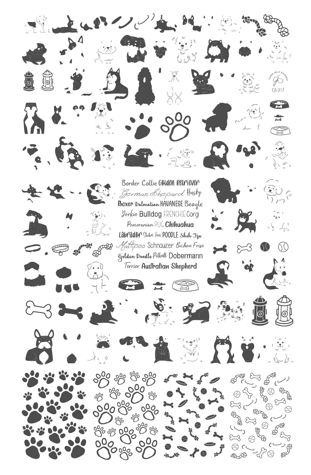 Clear Jelly Stamper- CjS-317- Pup Party