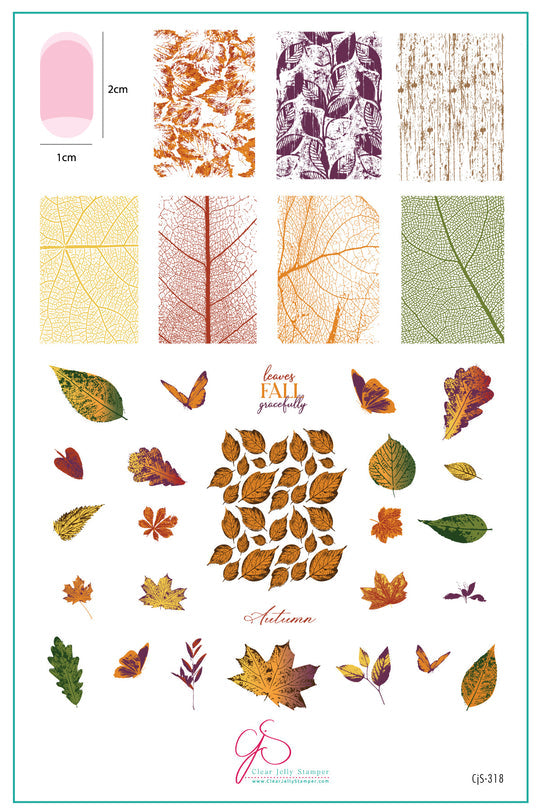Clear Jelly Stamper- CjS-318- Graceful Leaves