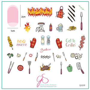 Clear Jelly Stamper- CjS-319- Get to Grillin'