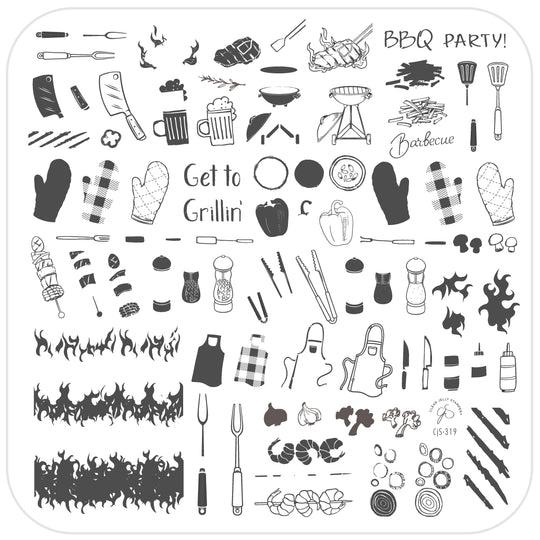 Clear Jelly Stamper- CjS-319- Get to Grillin'