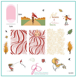 Clear Jelly Stamper- CjS-323- Fall Breeze