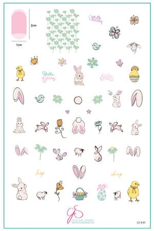 Clear Jelly Stamper- H-89- Bunny & Friends