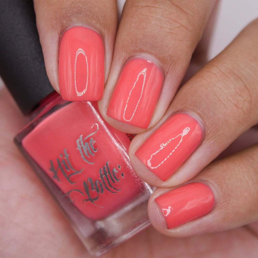 Hit the Bottle- Base Coat- Coral Undies peel off base coat