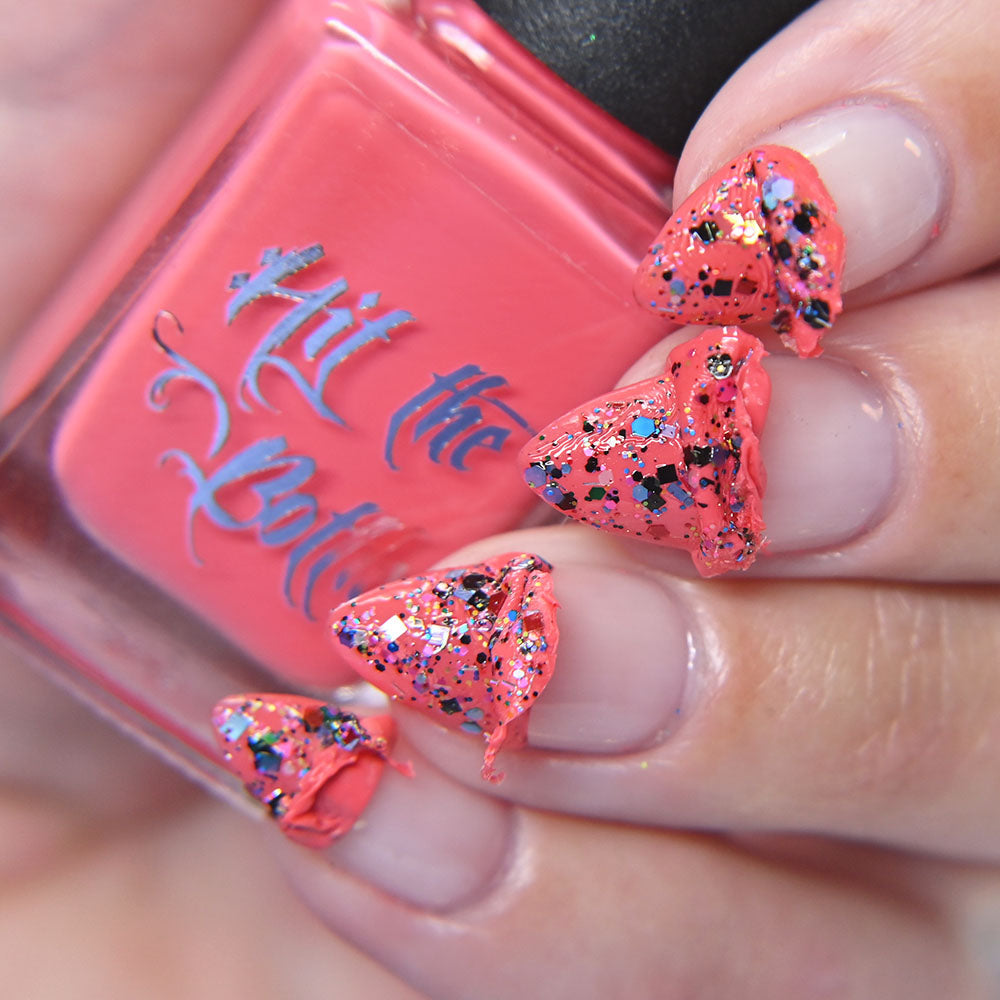 Hit the Bottle- Base Coat- Coral Undies peel off base coat