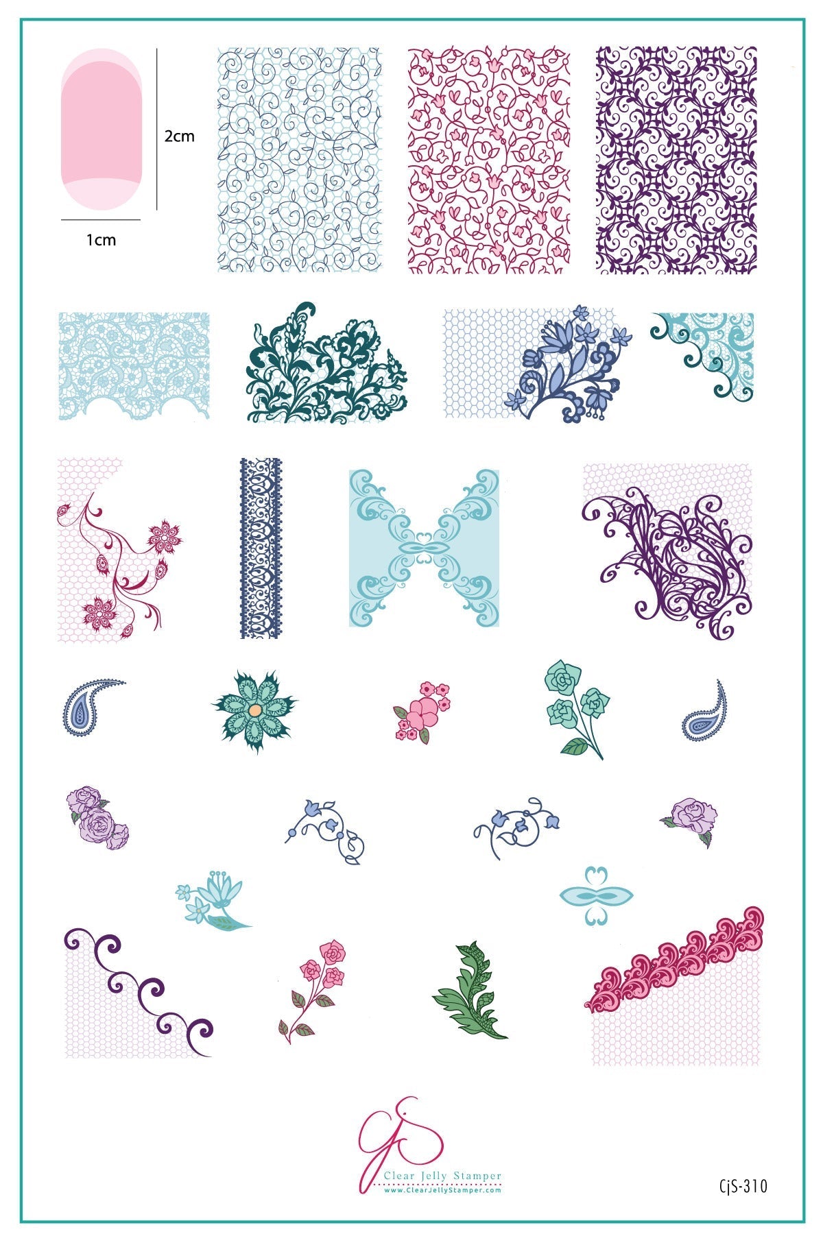 Clear Jelly Stamper- CjS-310- Dainty Delights- Two