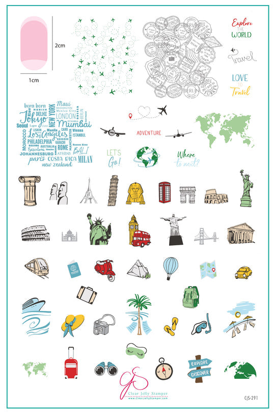 Clear Jelly Stamper- CjS-291- Explore the World