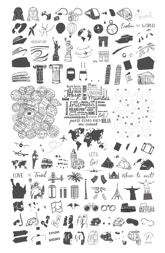 Clear Jelly Stamper- CjS-291- Explore the World