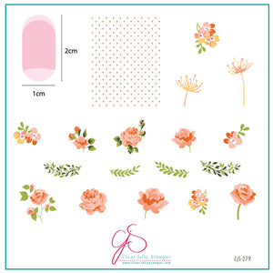 Clear Jelly Stamper- CjS-279- Floral Blossom- One