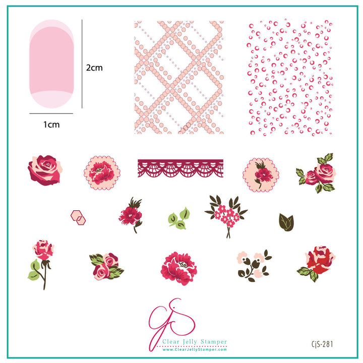 Clear Jelly Stamper- CjS-281- Floral Blossom- Three