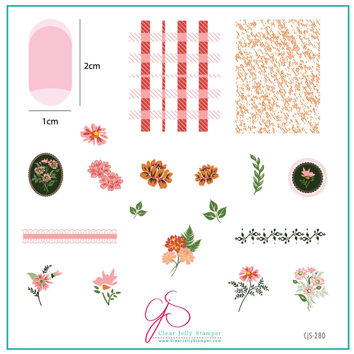 Clear Jelly Stamper- CjS-280- Floral Blossom- Two