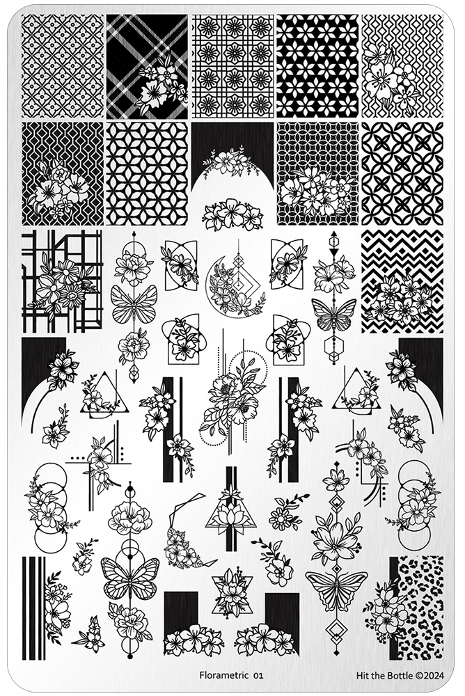 Hit the Bottle- Stamping Plate- Florametric 01